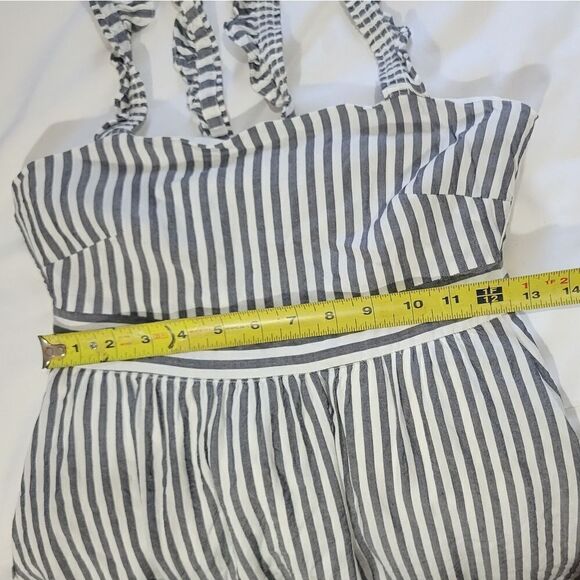 Madewell Striped Ruffle-Strap Empire Dress sz 00 - Picture 12 of 12